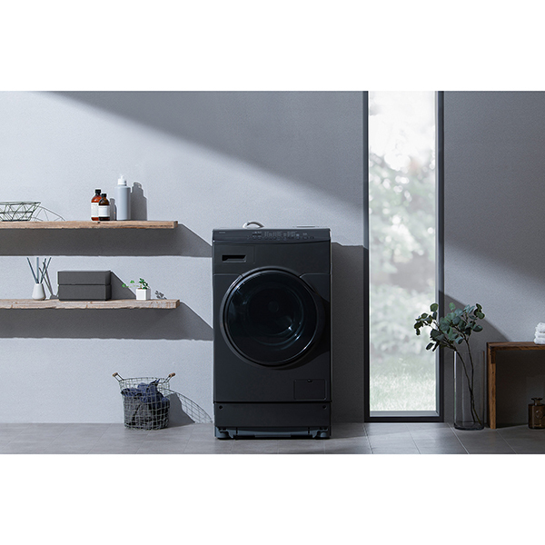 アイリスオーヤマ FLK852-B ブラック [ドラム式洗濯乾燥機 (洗濯8.0kg