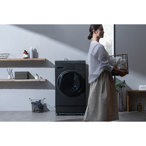 アイリスオーヤマ FLK852-B ブラック [ドラム式洗濯乾燥機 (洗濯8.0kg
