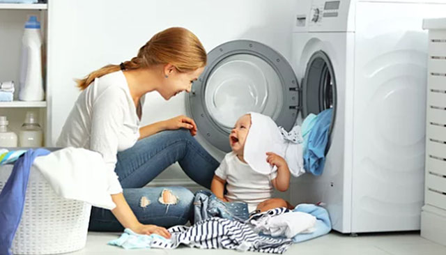 家族の洗濯