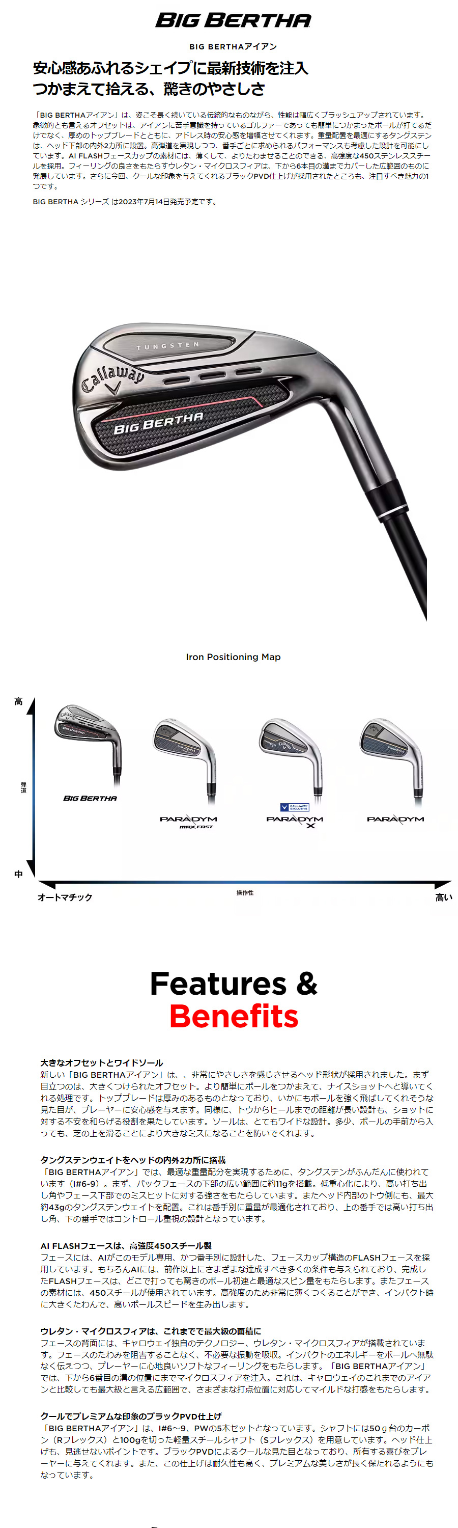 日本正規品】 キャロウェイ BIG BERTHA(ビッグバーサ) アイアンセット