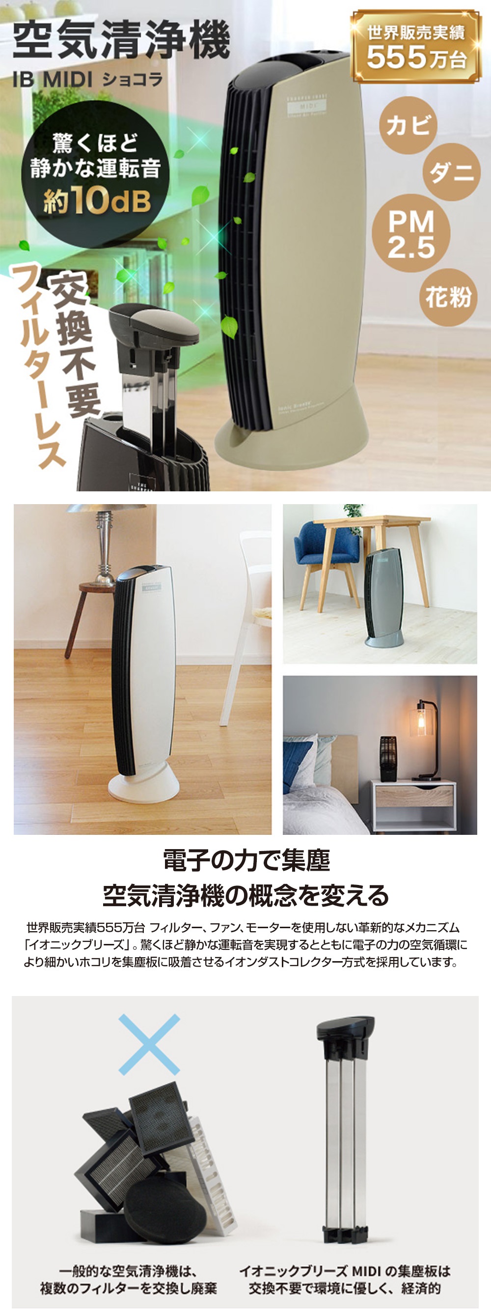 IonicBreeze イオニックブリーズ MIDI ショコラ 詳細画像1
