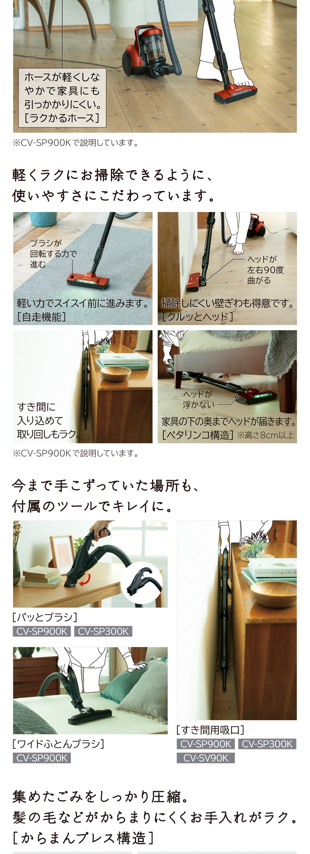日立 CV-SP300K ライトゴールド パワかるサイクロン [サイクロン 日立 CV-SP300K ライトゴールド パワかるサイクロン [サイクロン