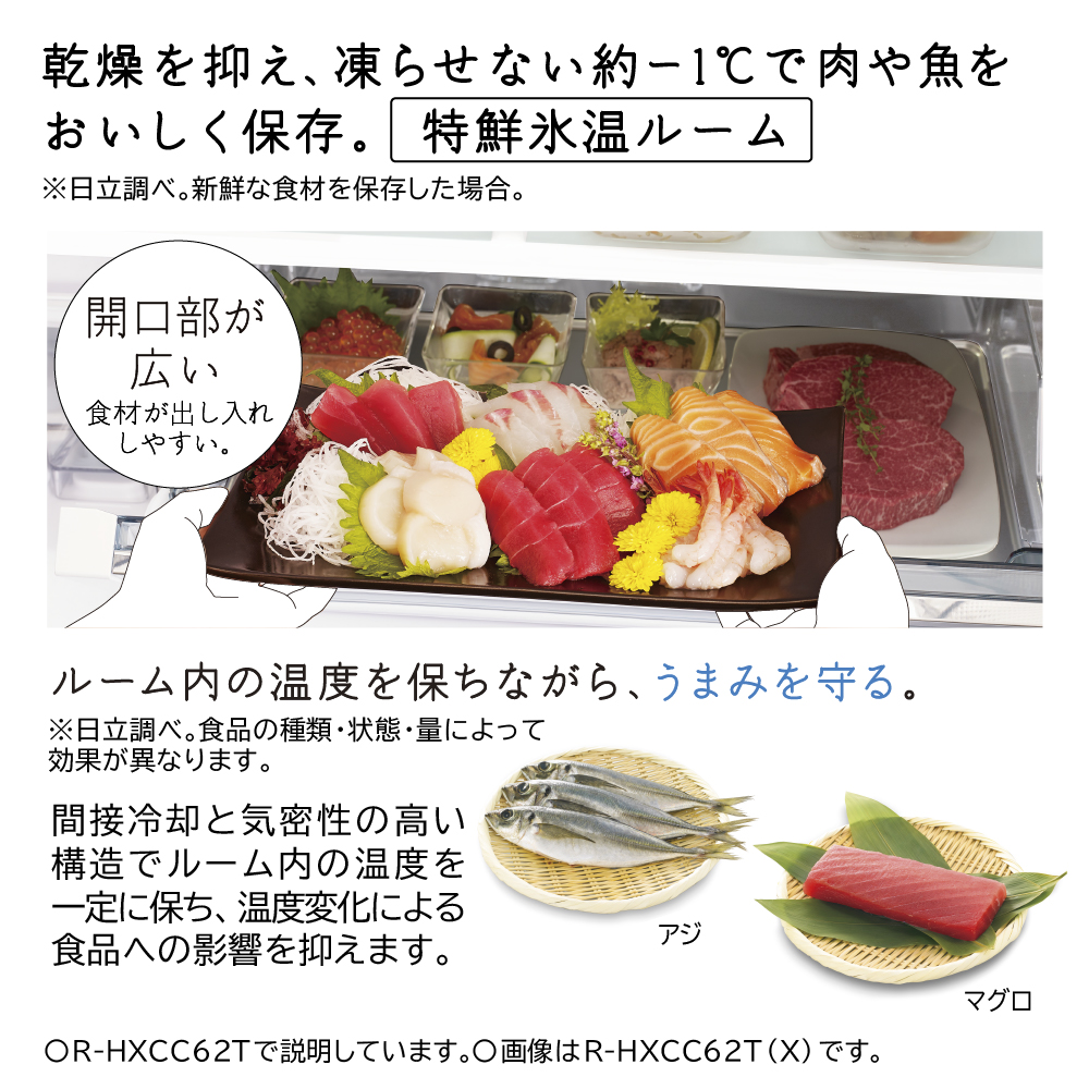 日立 R-HWC54T(N) ライトゴールド [冷蔵庫 (540L・フレンチドア 日立 R-HWC54T(N) ライトゴールド [冷蔵庫 (540L・フレンチドア