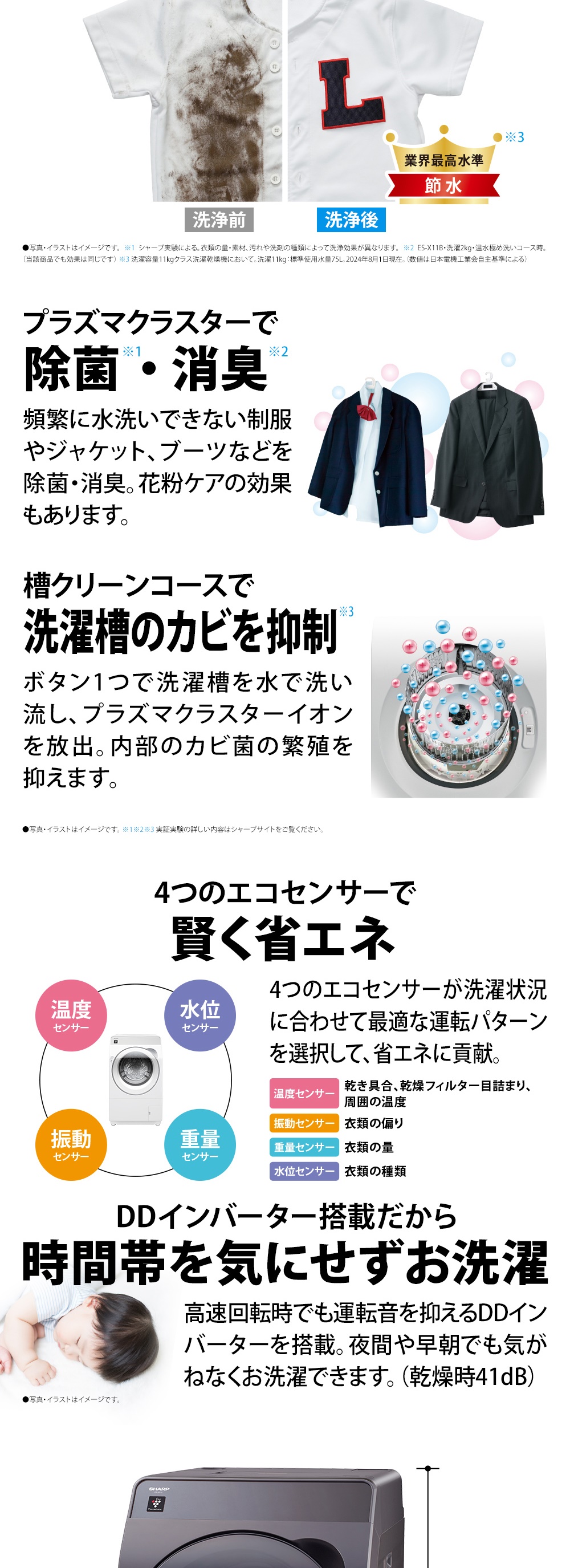 SHARP ES-K11C-TL リッチブラウン [ドラム式洗濯乾燥機(洗濯11.0kg