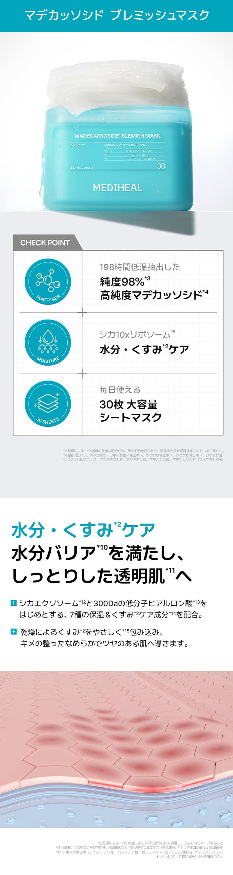 マデカッソシドブレミッシュマスク リフィル 詳細画像1