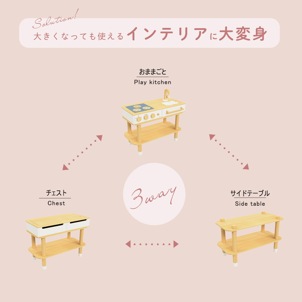 HOPPL コロコロキッチン ピスタチオグリーン CL-KITCHEN-PG 詳細画像3