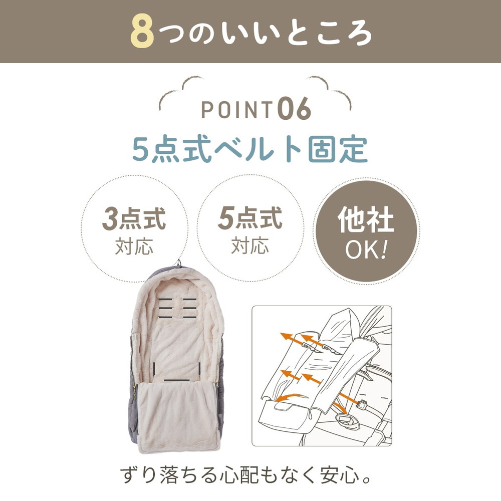 フットマフ サーモライト エコメイド スウェードグレイ 詳細画像8