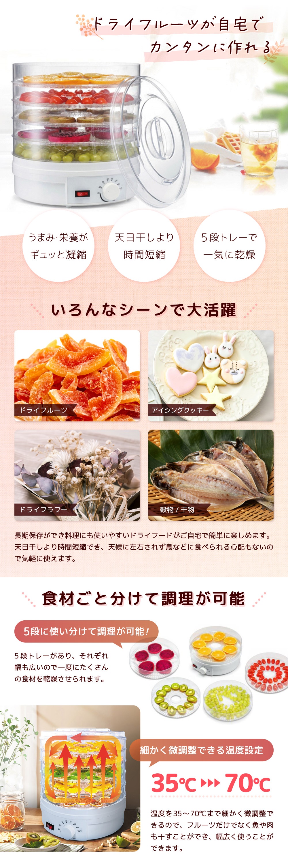 電動食品乾燥機 DL-240607 詳細画像1