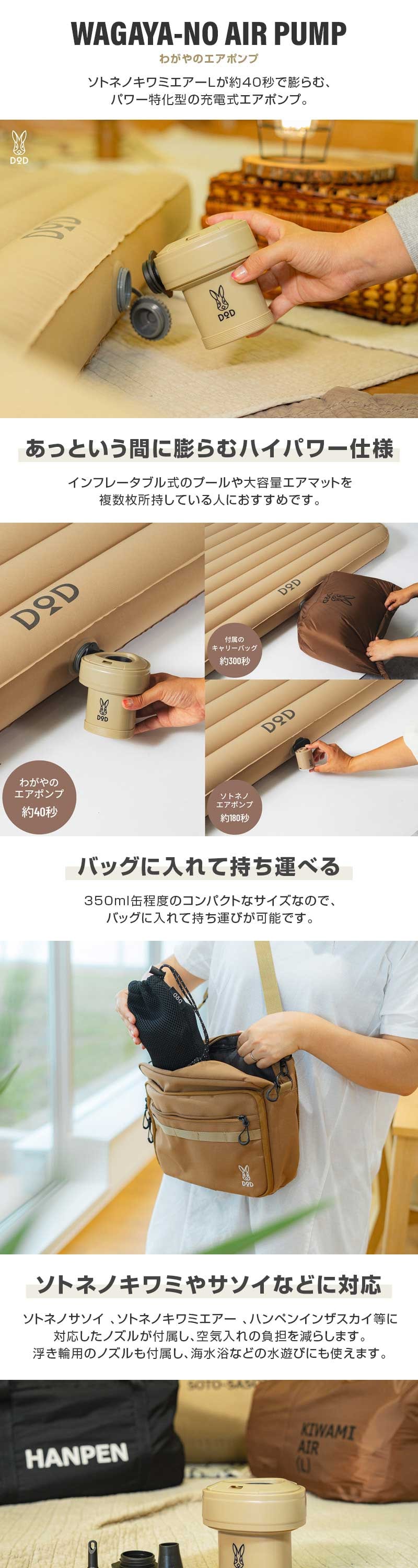 DP1-092-TN わがやのエアポンプ 詳細画像1