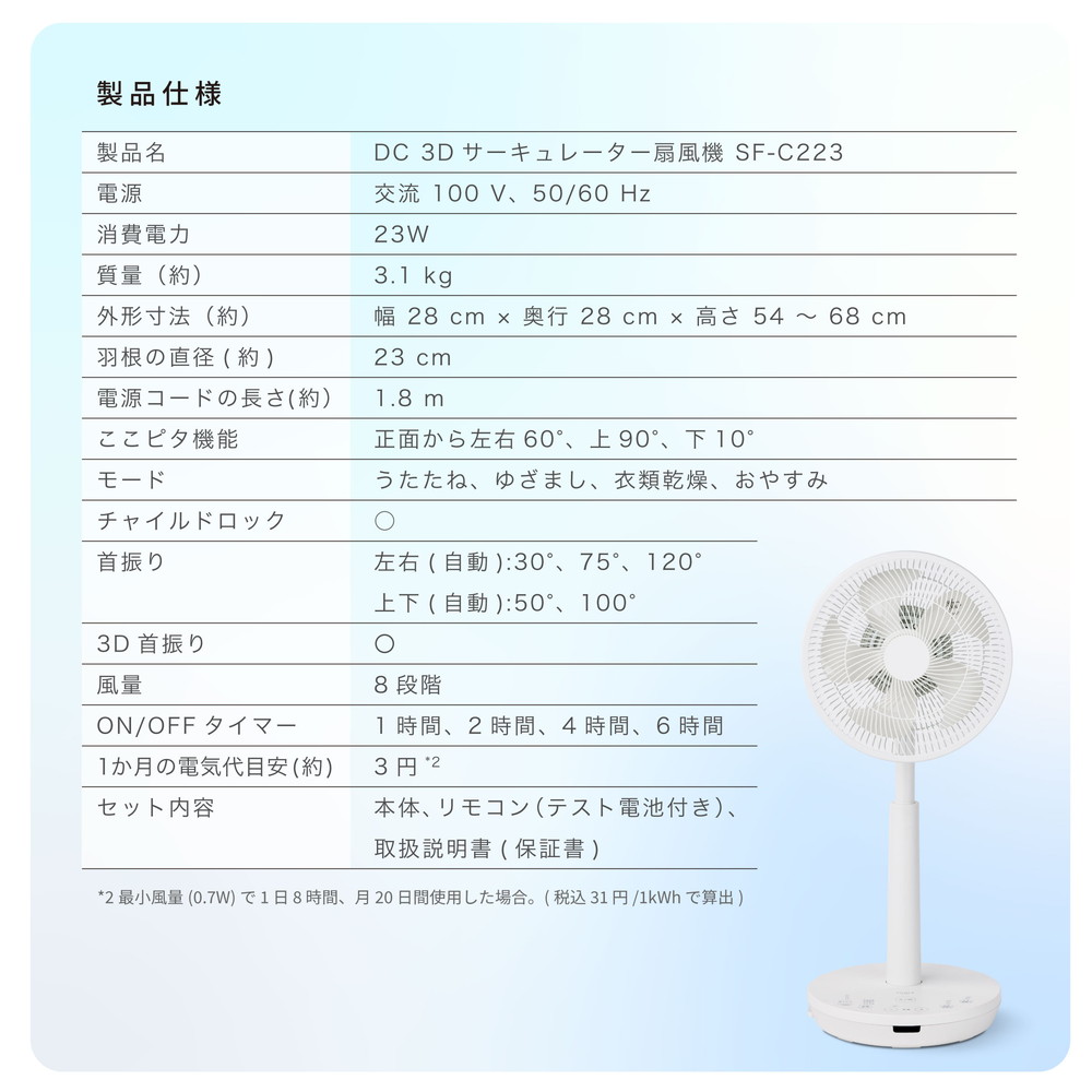 SF-C223(W) 詳細画像6