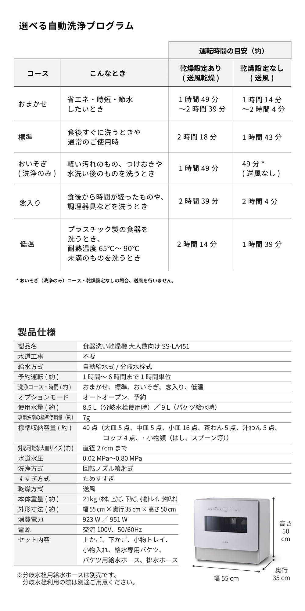 SS-LA451(W/HL) 詳細画像3
