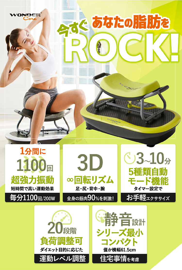 ワンダーコア ロックンフィット (スタイリッシュホワイト)