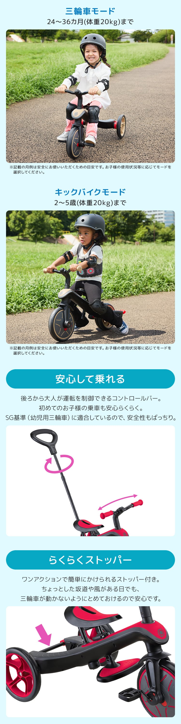 グロッバー エクスプローラー トライク 3in1 詳細画像2