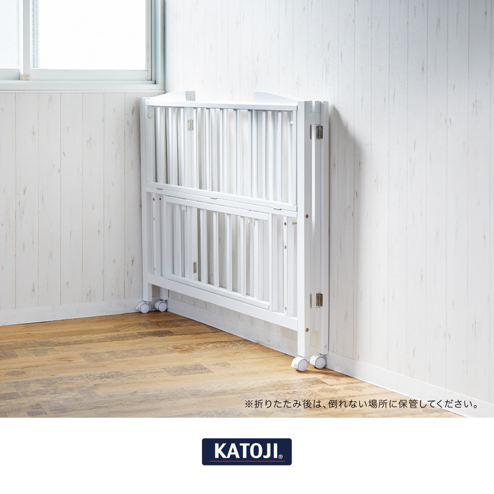 ベビーベッド 折りたたみ レギュラーサイズ ホワイト 02326 詳細画像10