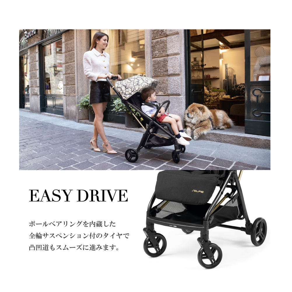 KATOJI Peg-Perego ベビーカー セルフィー グラフィックゴールド [保証