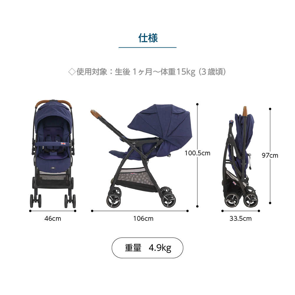 Joie ベビーカー スマバギ メッシュ 詳細画像10