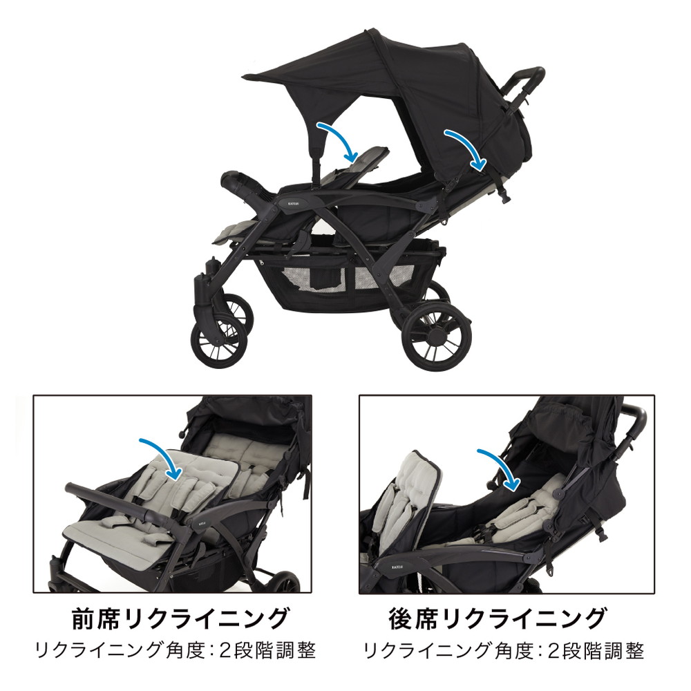 4人乗りベビーカー ブラック 41466 詳細画像3