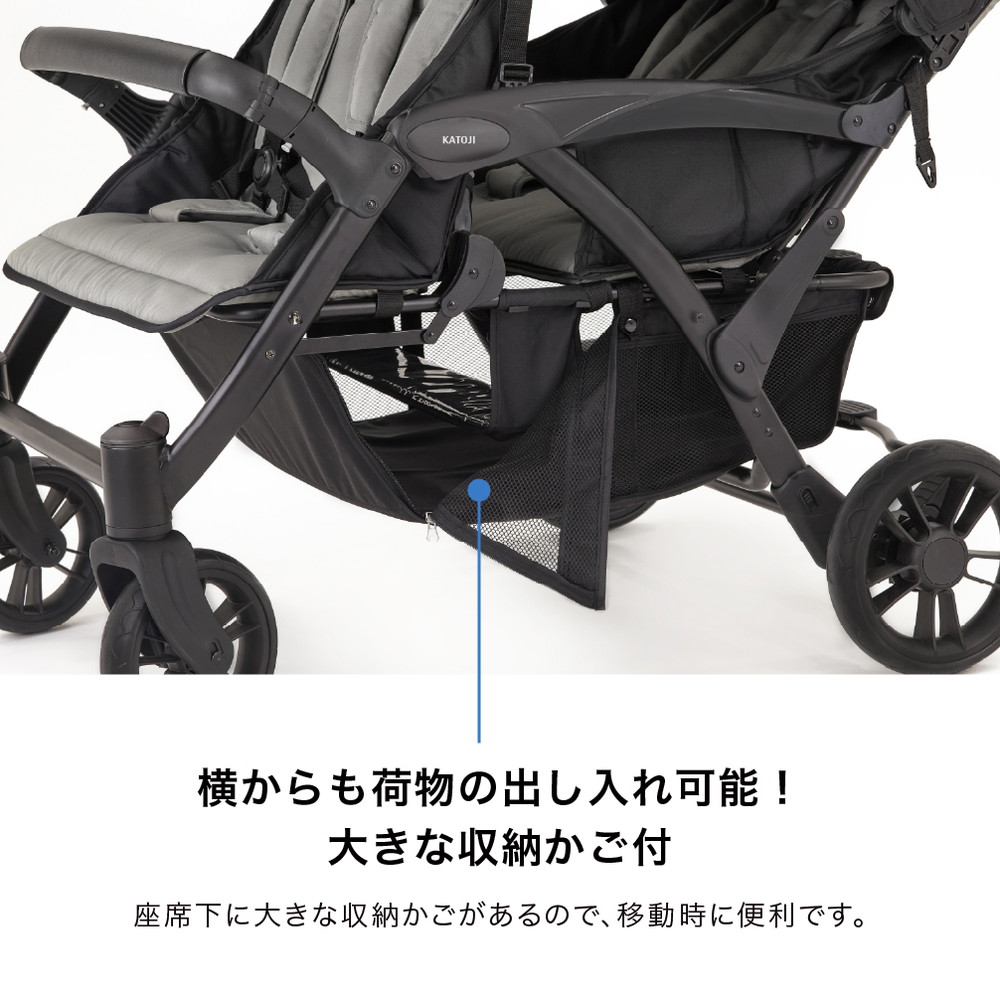 4人乗りベビーカー ブラック 41466 詳細画像6