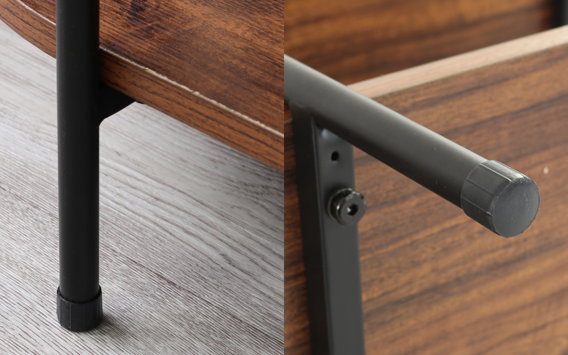 Rattan World RST030BK インダストリアル オーバル3段ラック ブラック