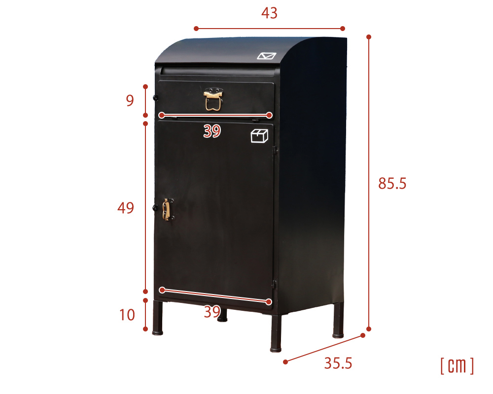 18462 宅配ボックス Noah-ノア- ブラック 詳細画像7