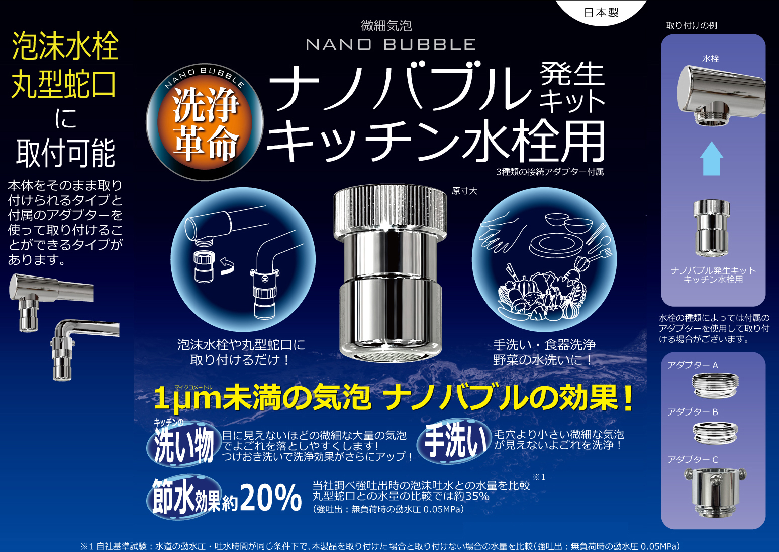 日本電興 ND-NBKS [ナノバブル発生キット (キッチン水栓用)] | 激安の