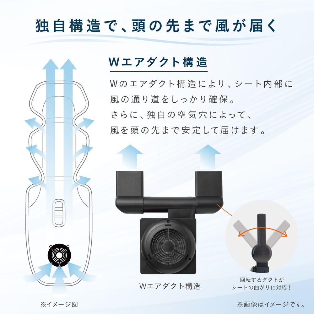 コンビ 送風ファン付きシート すやかぜ EA ブラック BK 119492 詳細画像4