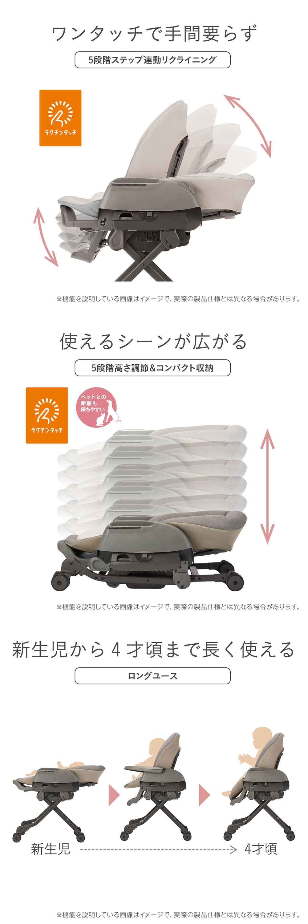 コンビ ネムリラ Auto DR グレー GL 119879 詳細画像2