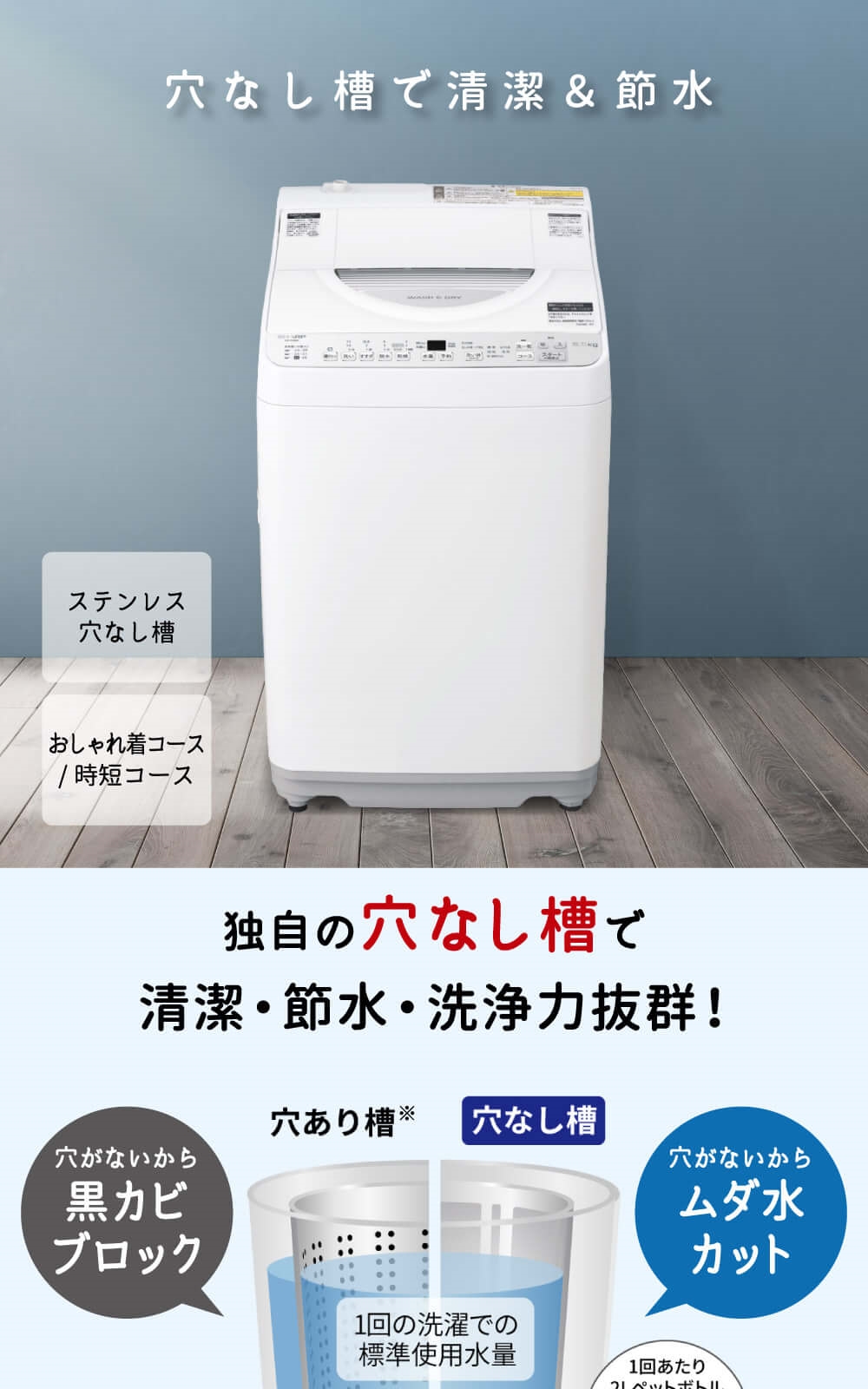 送料込み❗️シャープ 2023年製 洗濯乾燥機ES-TX6G