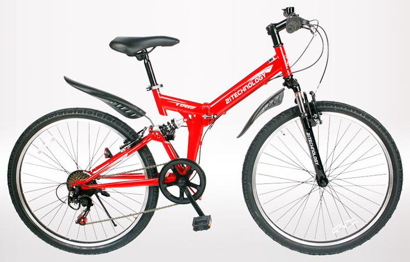 日本新品 新品マウンテンバイク自転車【赤】 6段変速２６インチ 