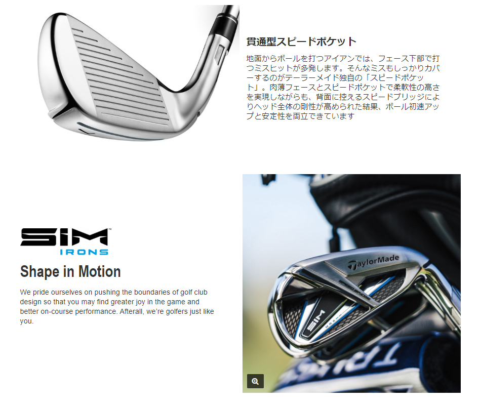 【日本正規品】 テーラーメイド(TaylorMade) SIM MAX(シムマックス) ウィメンズ 単品アイアン TENSEI BLUE(テンセイ  ブルー) TM40 純正カーボンシャフト #5 L